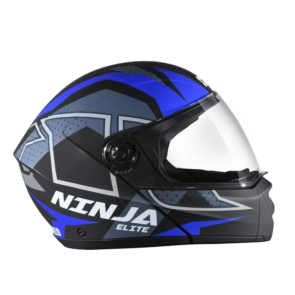 STUDDS Ninja Elite Super D6 FLIP-UP Full FACE Helmet N1 MATT Black-XL