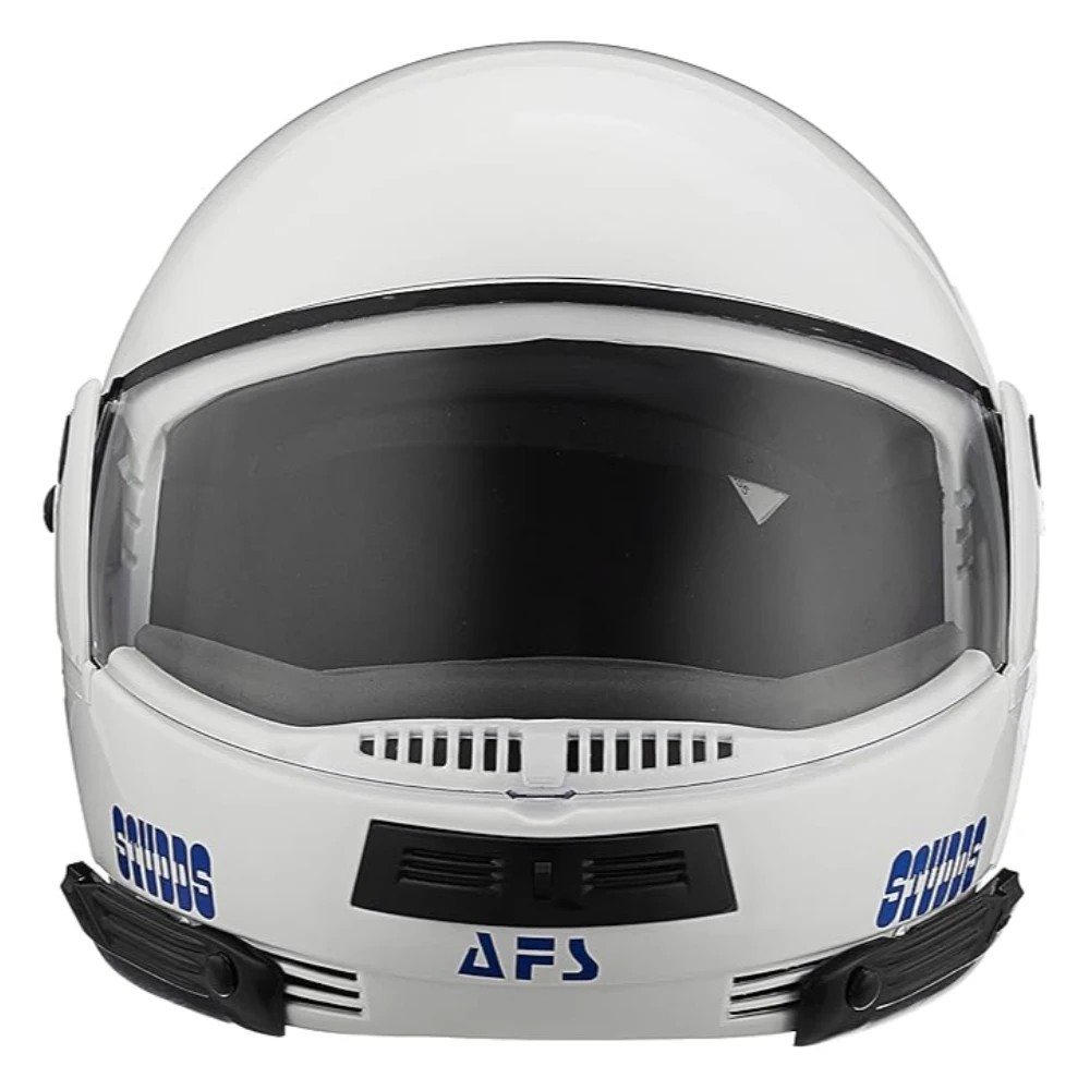 Studds Ninja Pastel Plain Flip Up Full Face Helmet (White, Large)