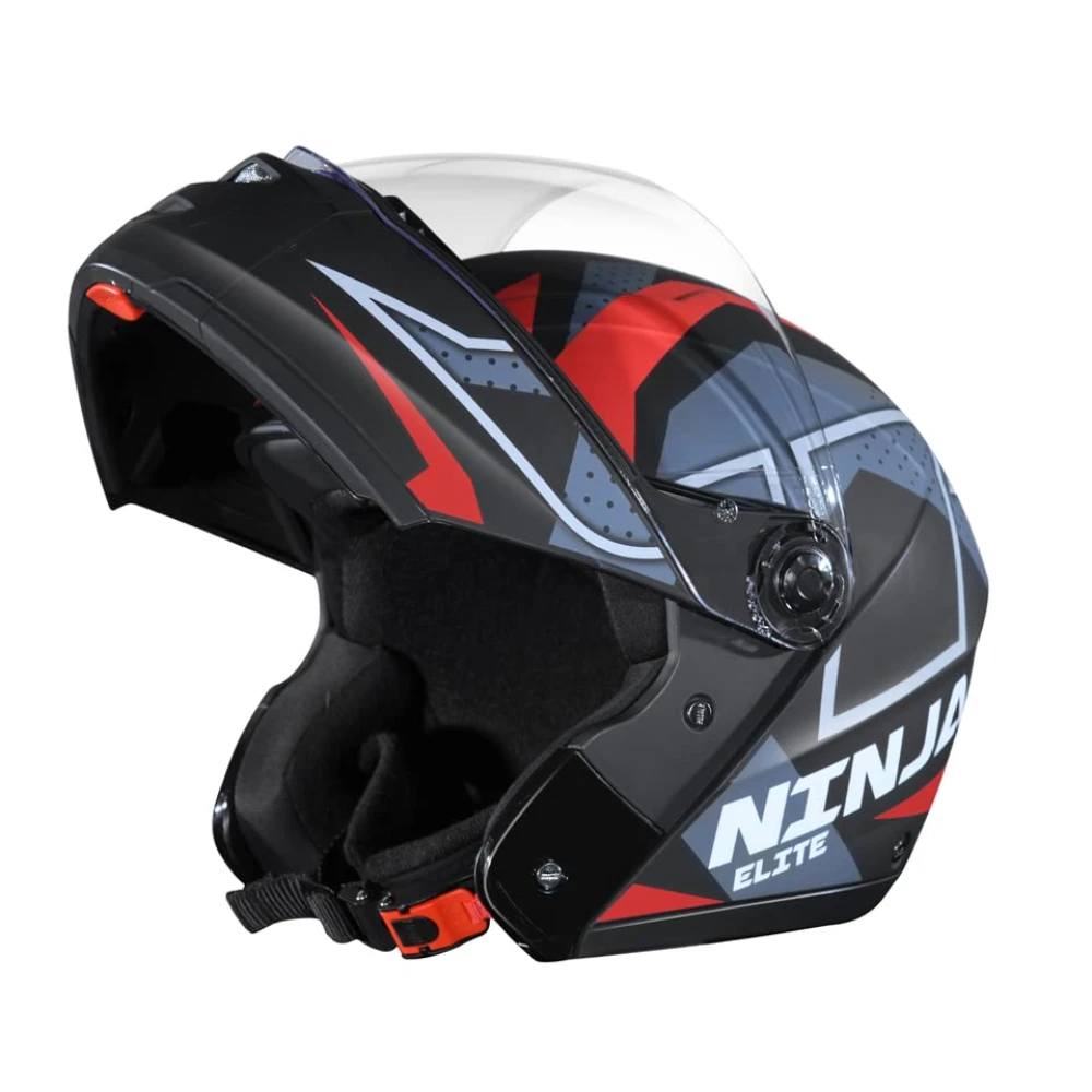 STUDDS Ninja Elite Super D6 FLIP-UP Full FACE Helmet N2 MATT Black-XL