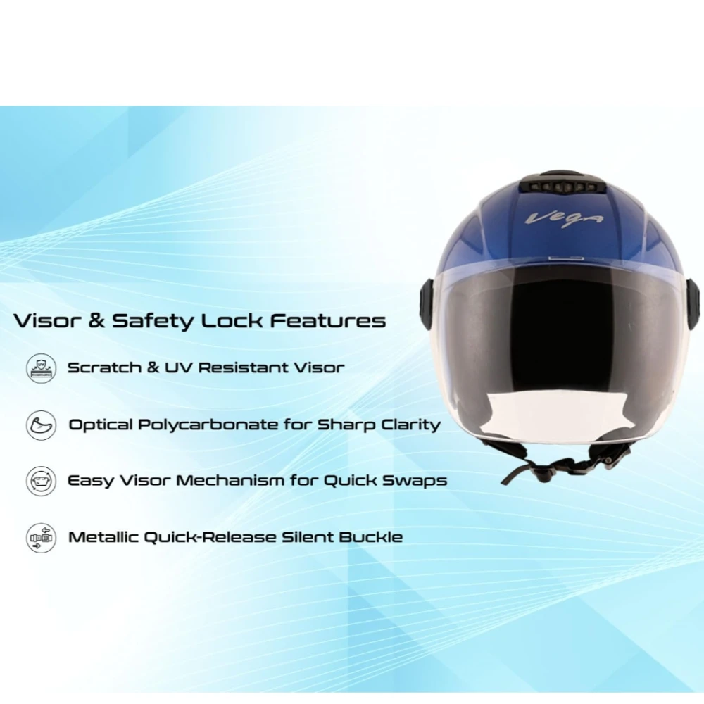 Vega Aster Dx Blue Helmet-L