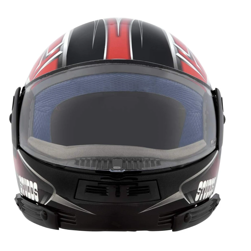 Studds Ninja D5 Full Face Helmet (Black and Red, M)