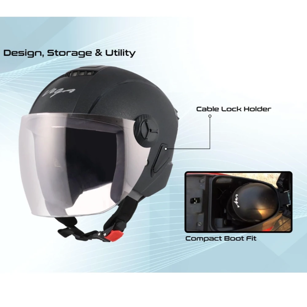 Vega Aster Black Helmet-L