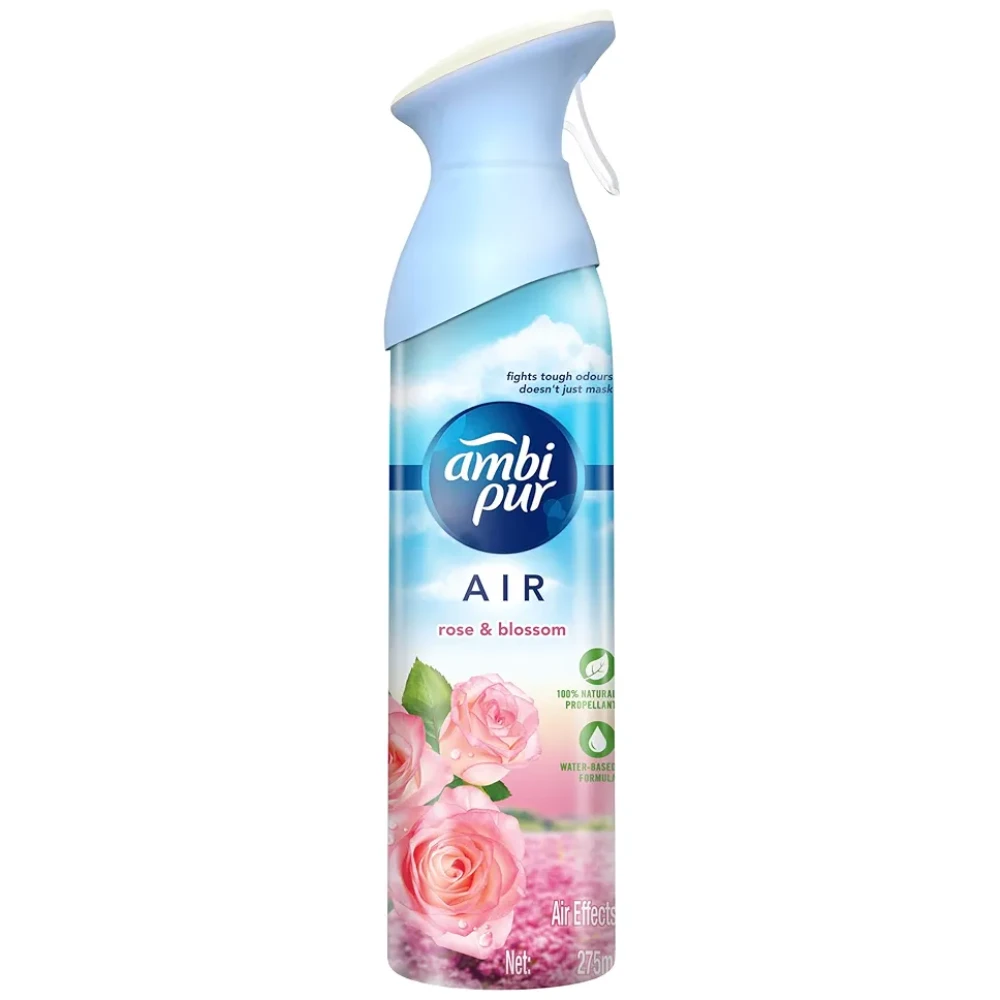 Ambi Pur Air Freshener, Spray - Rose & Blossom - 275 G