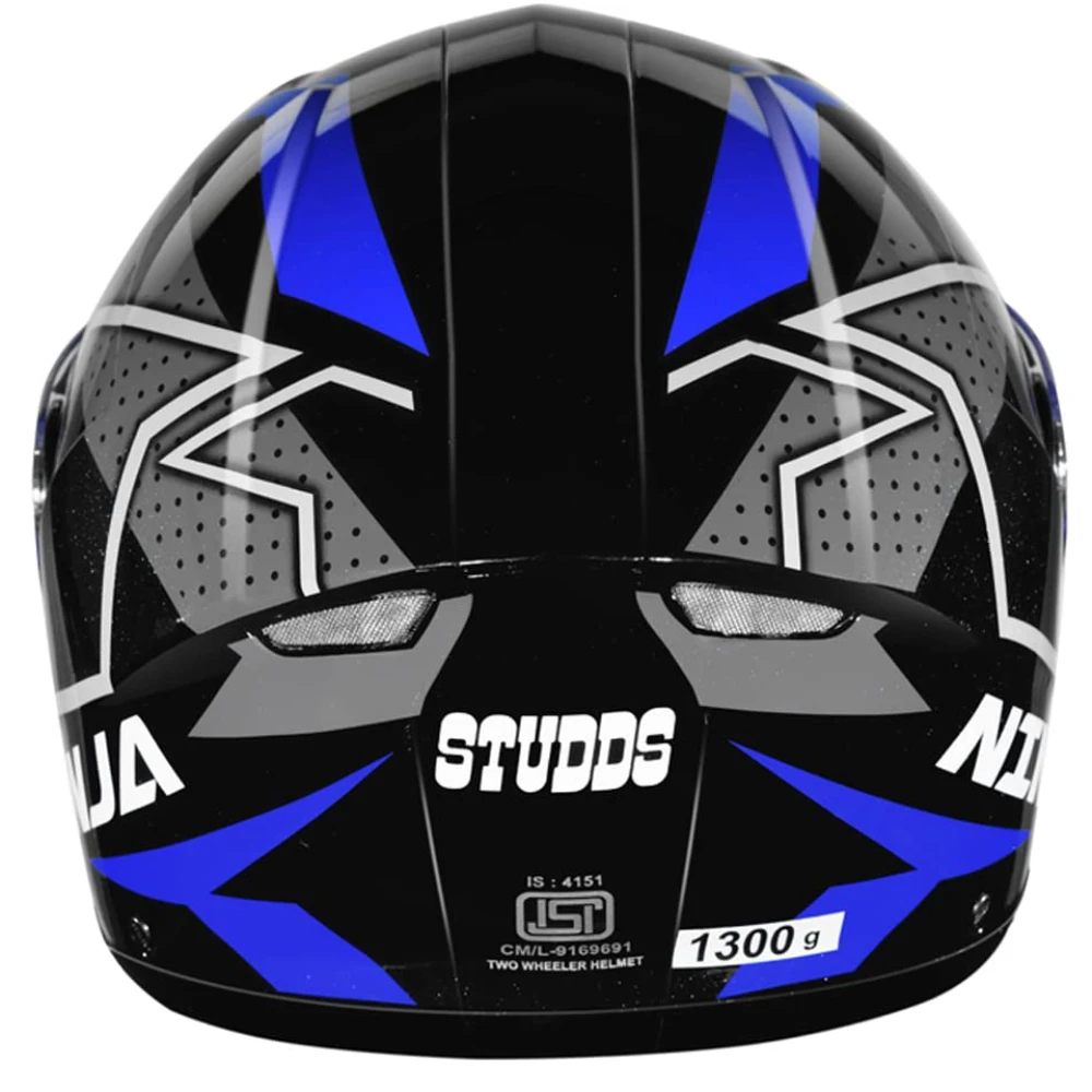 STUDDS Ninja Elite Super D6 FLIP-UP Full FACE Helmet N1 Black-L