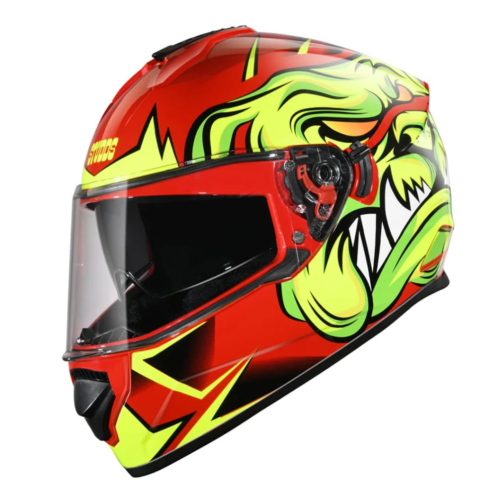Studds Drifter D1 Full Face Helmet Red N5, Size: XL(60 cm)