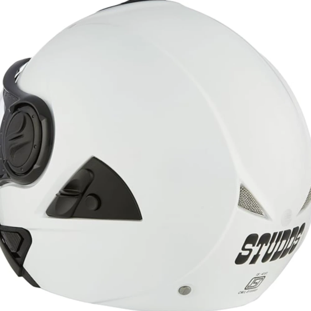 Studds DOWNTOWN Flip Off Full Face Helmet (White, Medium)