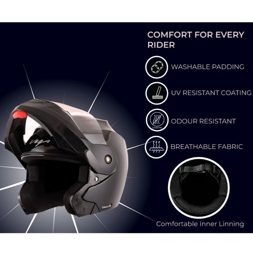 Vega Crux Dx Black Helmet-L