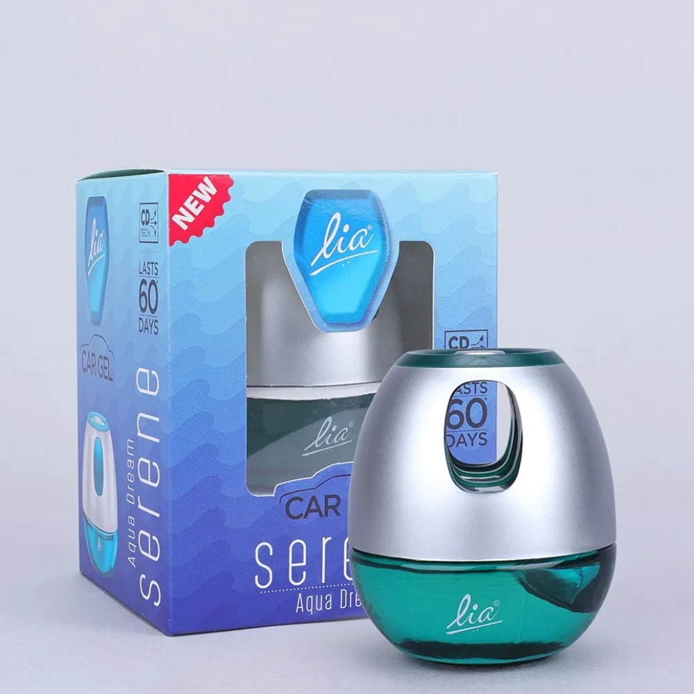 Cycle Lia Car Freshener Gel|Aqua Dream (Serene) Fragrance 45 Gm|Lia Dashboard Gel Car Air Freshener|Car Perfume Car Accessories