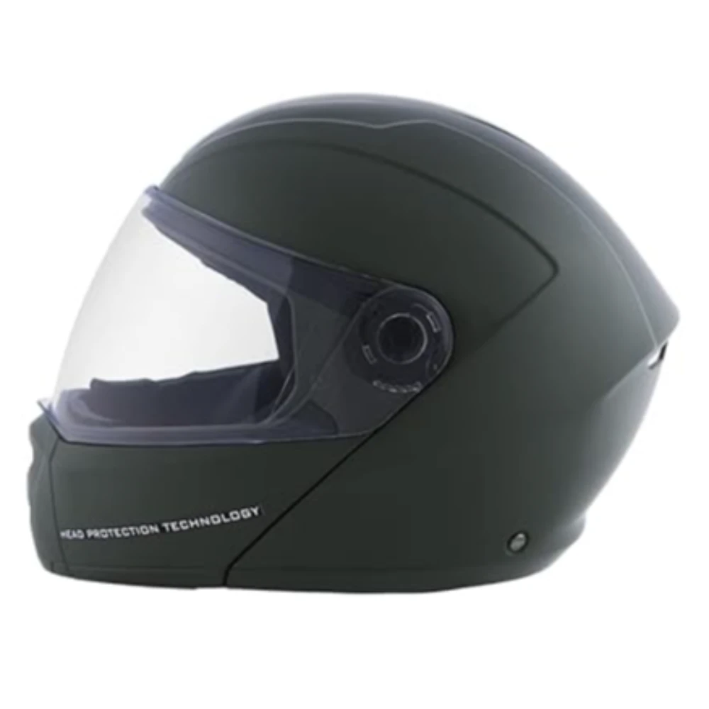 Studds Ninja Elite SUPER Flip Up Full Face Helmet (Military Green, XL)