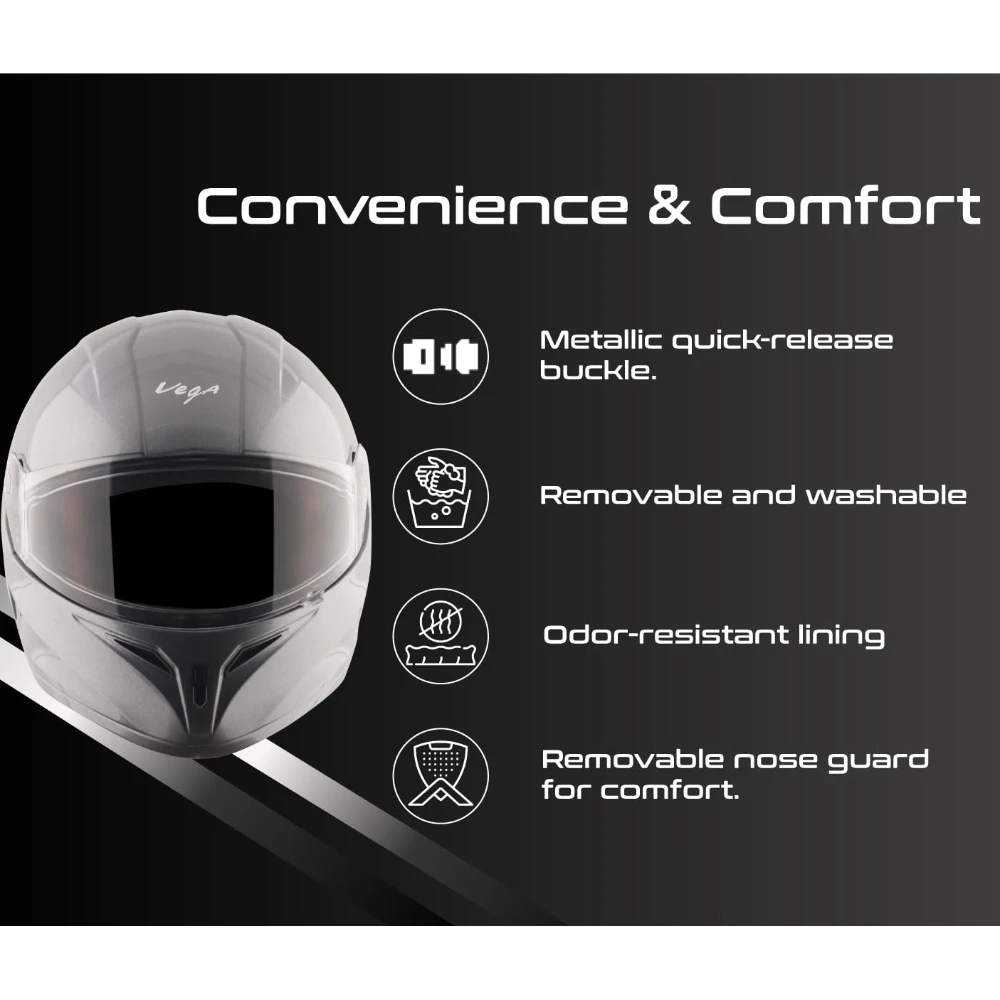 Vega Air Dx Motorbike Anthracite Helmet-L