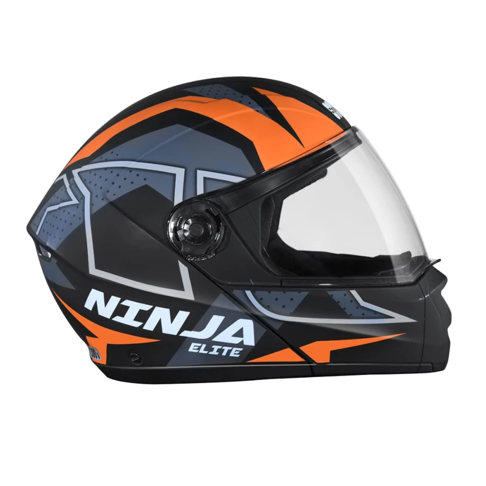 STUDDS Ninja Elite Super D6 FLIP-UP Full FACE Helmet N10 MATT Black-L