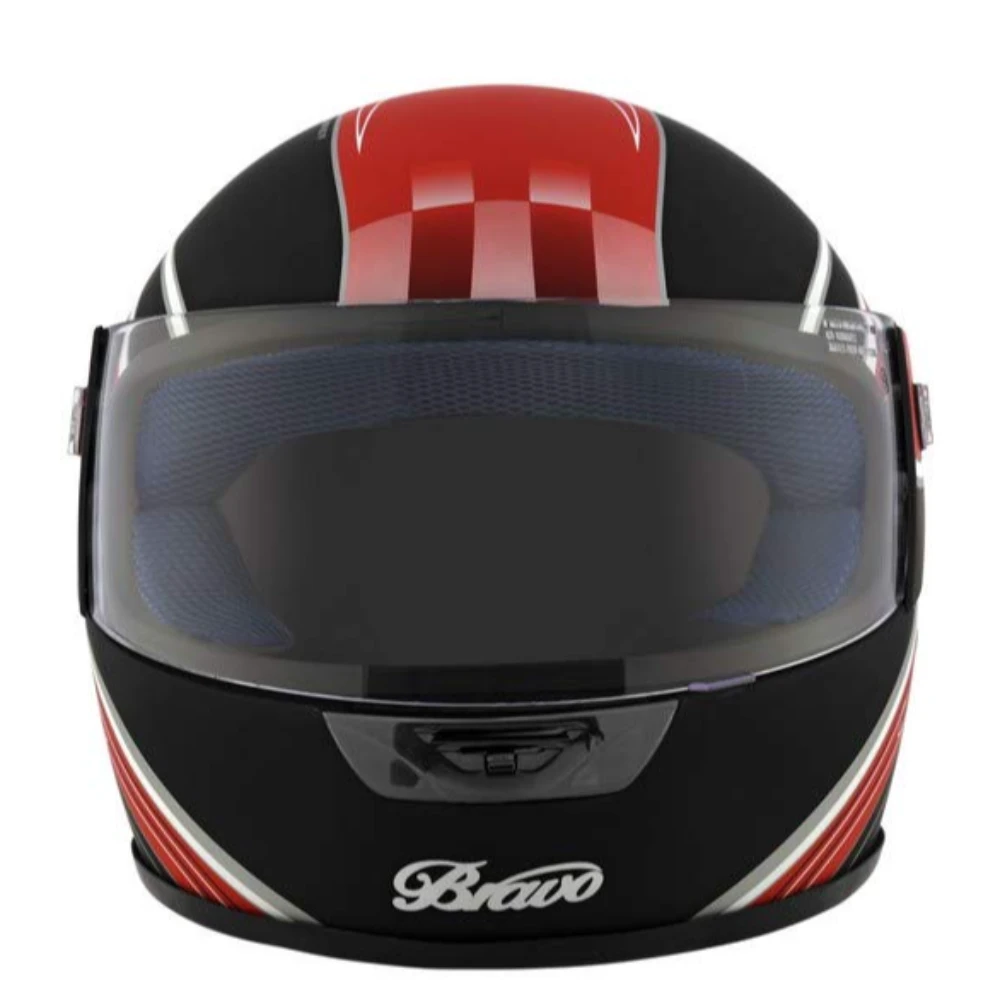 Studds Bravo Decor Knight Full Face Helmet (Matt Black and Red, M 570)