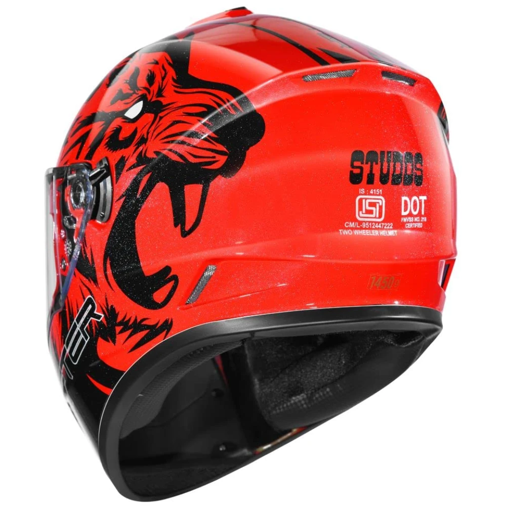 Studds Drifter Full Face Helmet Red N9, Size: XL(60 cm)