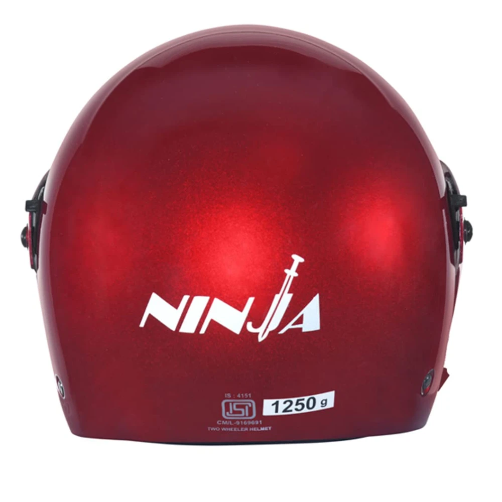 Studds Ninja Pastel Plain Flip Up Full Face Helmet (Cherry Red, L)