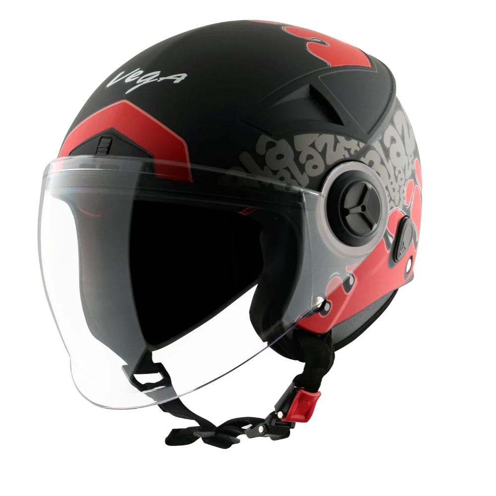 Vega Blaze Dx Bz2 Full Face Motorcycling Helmet Dull Black Red-M