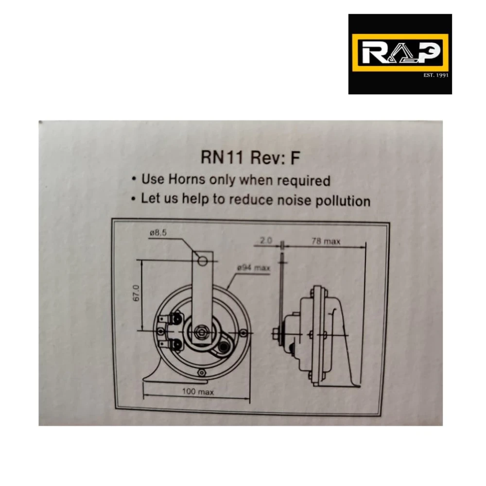 Roots Windtone 12v (High+Low) Pack of 2