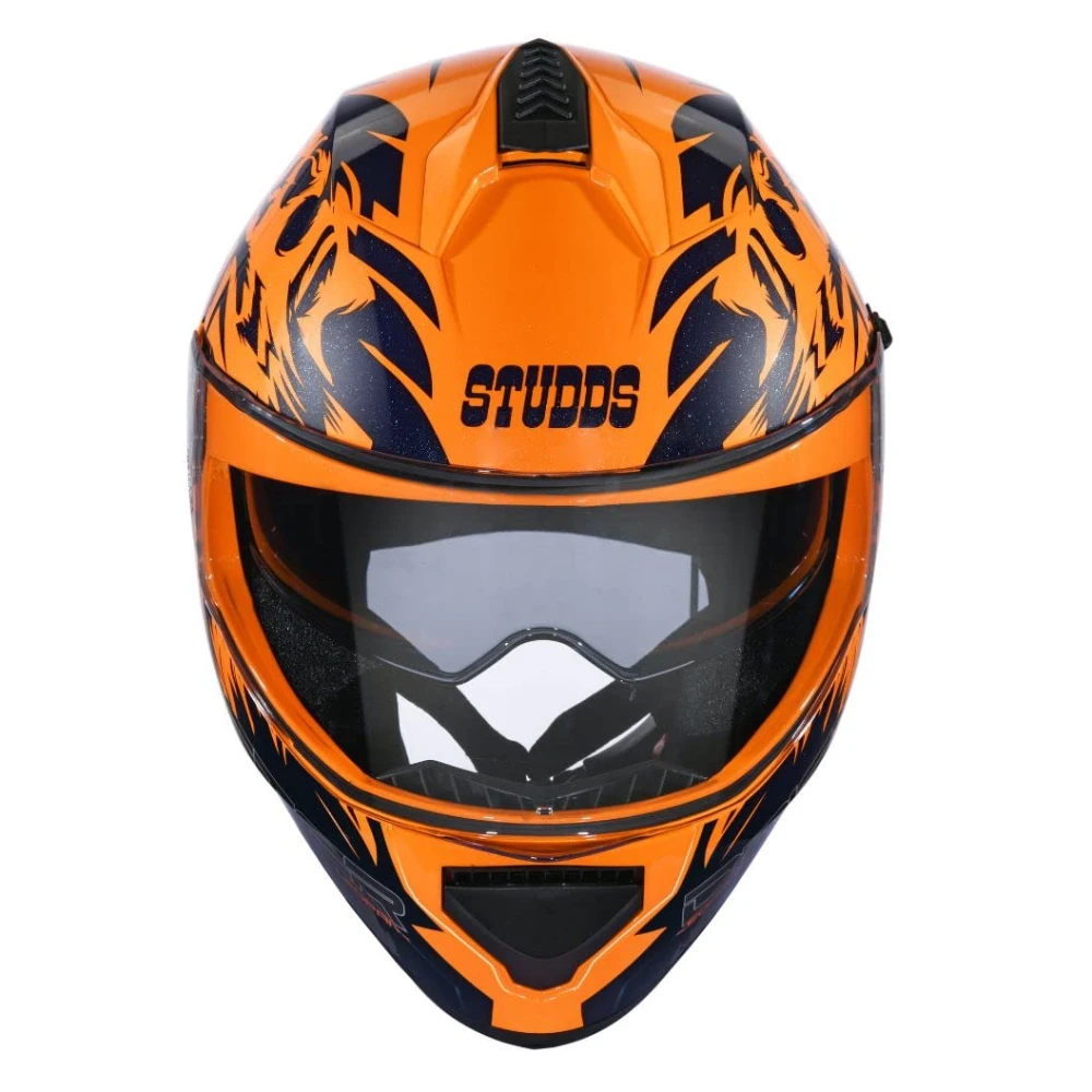 Studds Drifter Full Face Helmet Orange N1, Size: L(58-60cm)