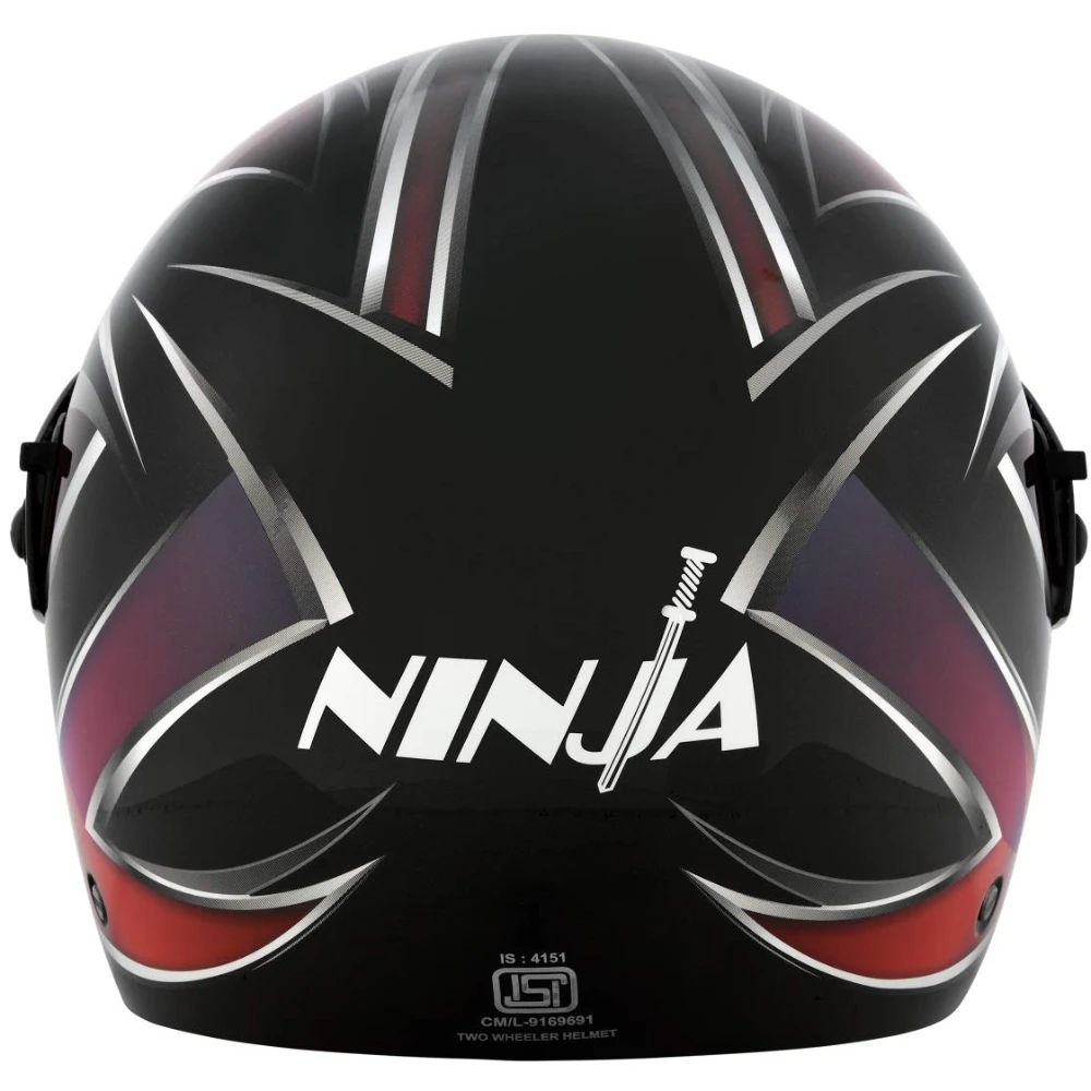 Studds Ninja D5 Full Face Helmet (Black and Red, x-large)