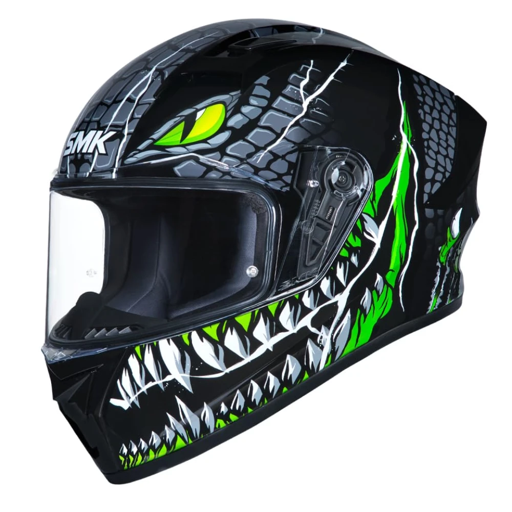 SMK Stellar Sports Taotei Helmet Ece-06 Certified with Anti Fog Clear Visor for Men and Women