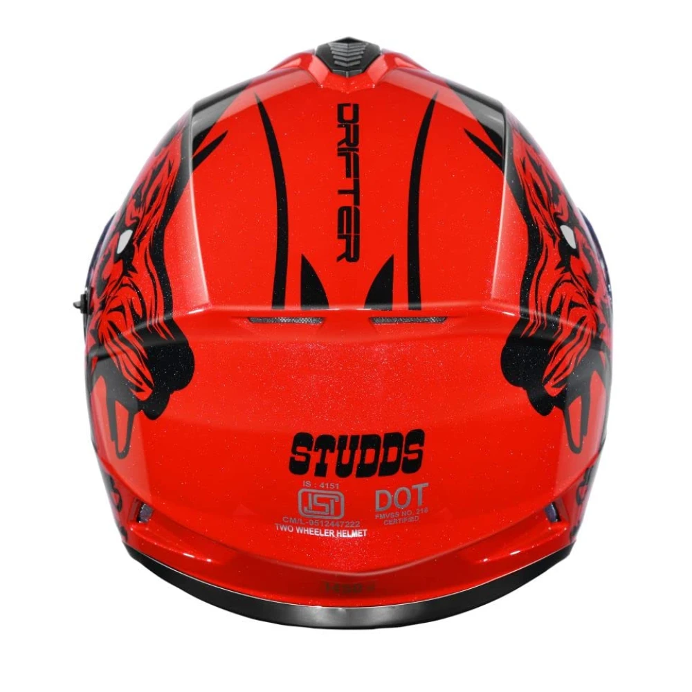 Studds Drifter Full Face Helmet Red N9, Size: XL(60 cm)