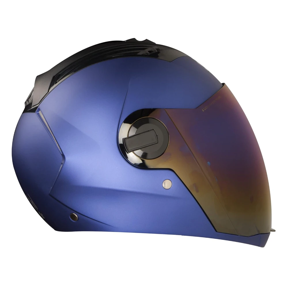 Steelbird Air SBA-2 Matt Full Face Helmet with Iridium Blue Visor (Blue, 580 mm)