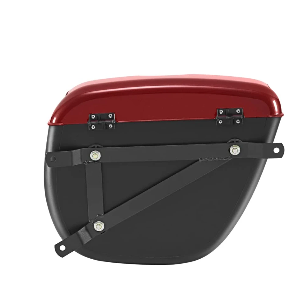 Studds Safari Plastic Box with Main Frame with Universal Fitment Clamps (Cherry Red)(Rectangular)