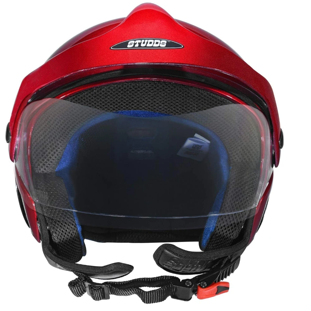 Studds Marshall Open Face Helmet (Cherry Red, L)
