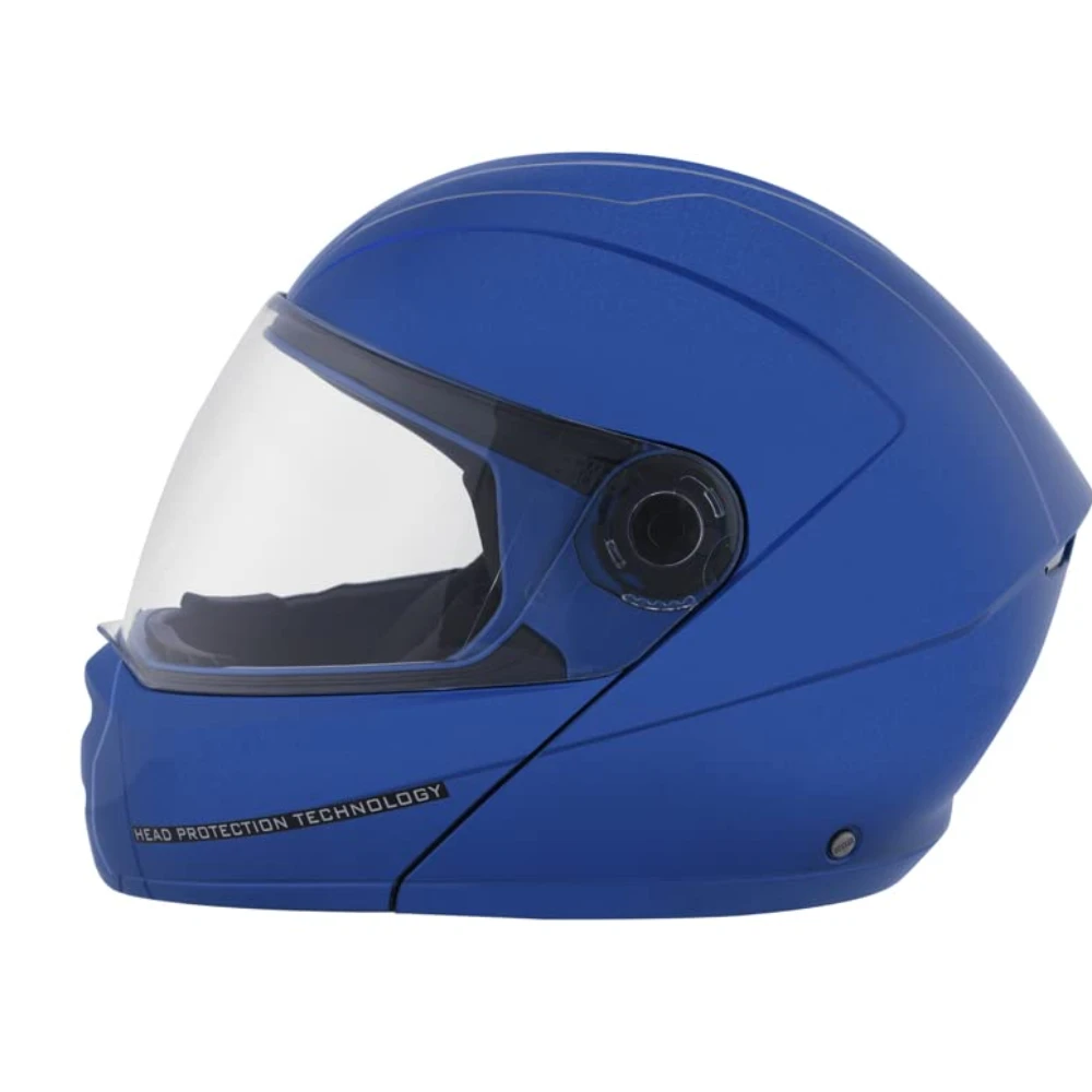 Studds Ninja Elite SUPER Flip Up Full Face Helmet (Flame Blue, XL)