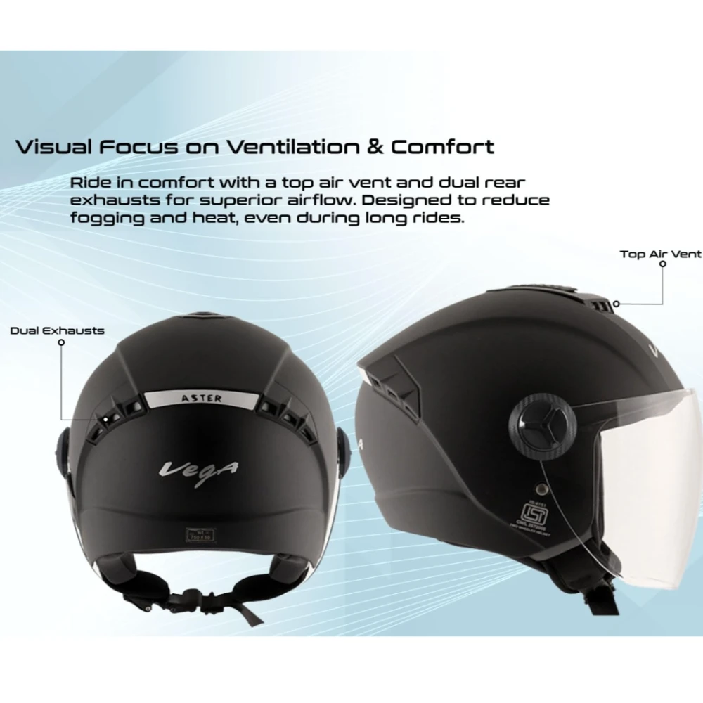 Vega Aster Dx Dull Black Helmet-L