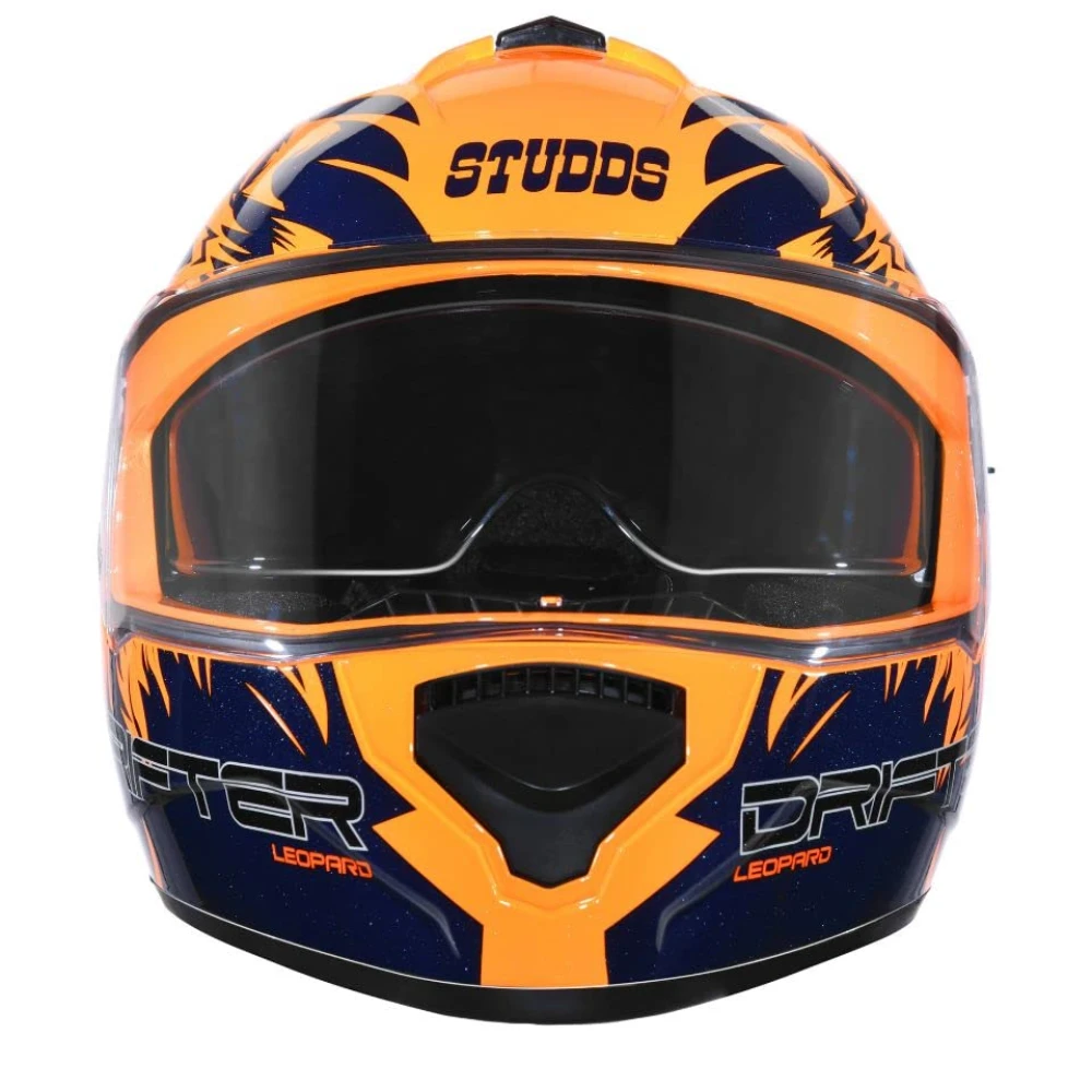 Studds Drifter Full Face Helmet Orange N1, Size: L(58-60cm)