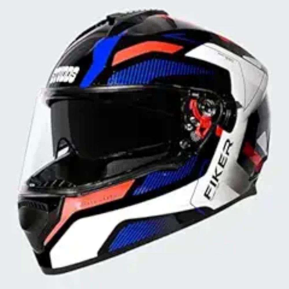 Studds Drifter D5 Fiker ISI and DOT Certified Full face Helmet for Men and Women with Inner Sun Visor and Spoiler (Black XL)