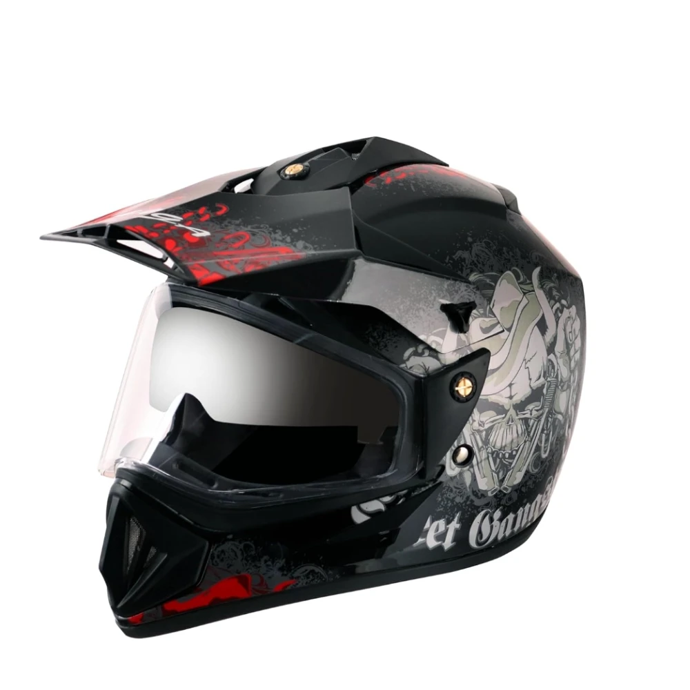 Off Road D/V Gangster Black Red Helmet-L Vega Off Road D/V Gangster Black Red Helmet-L