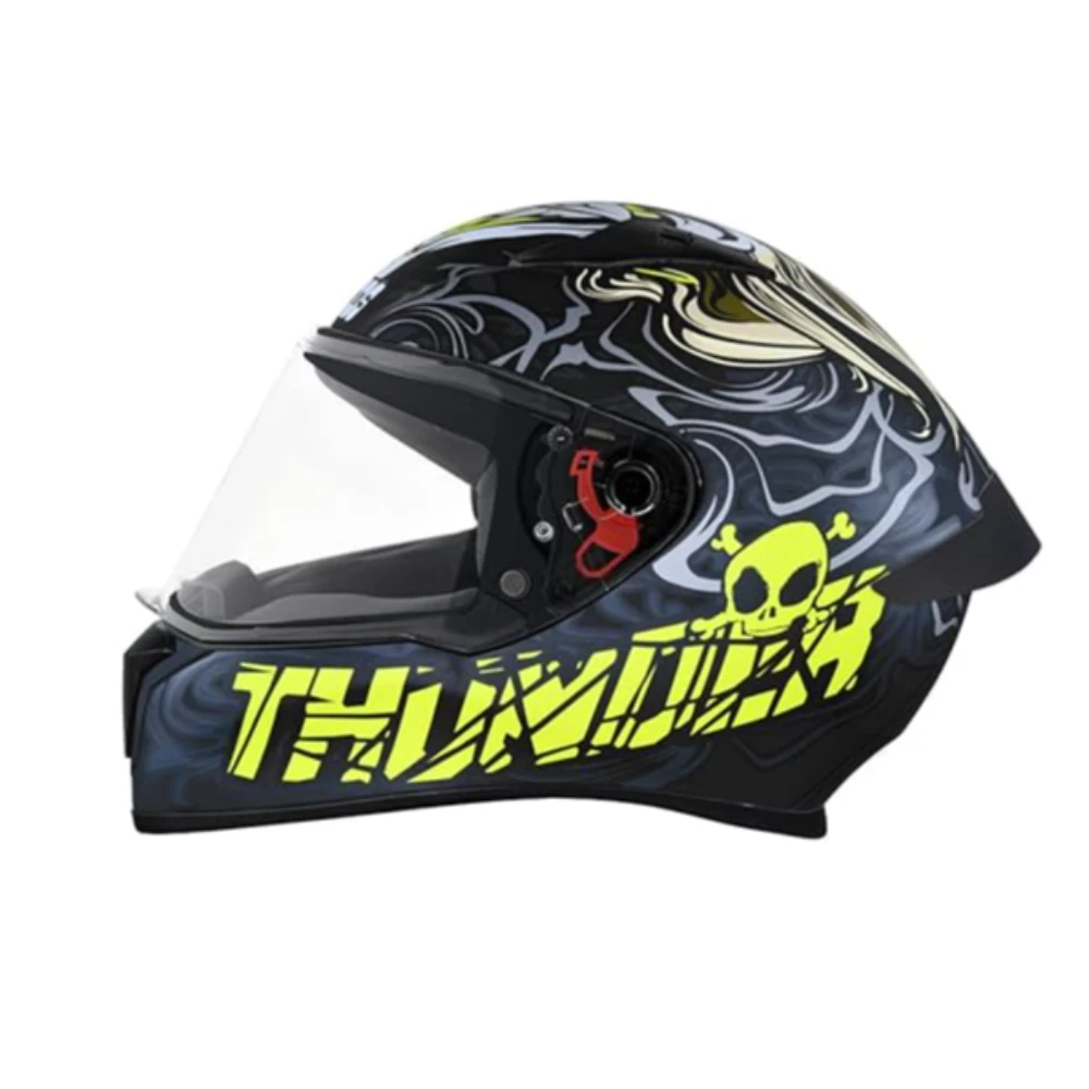 Studds Thunder Full Face Helmet D9 with Clear Visor (Matt Black N5, XL)