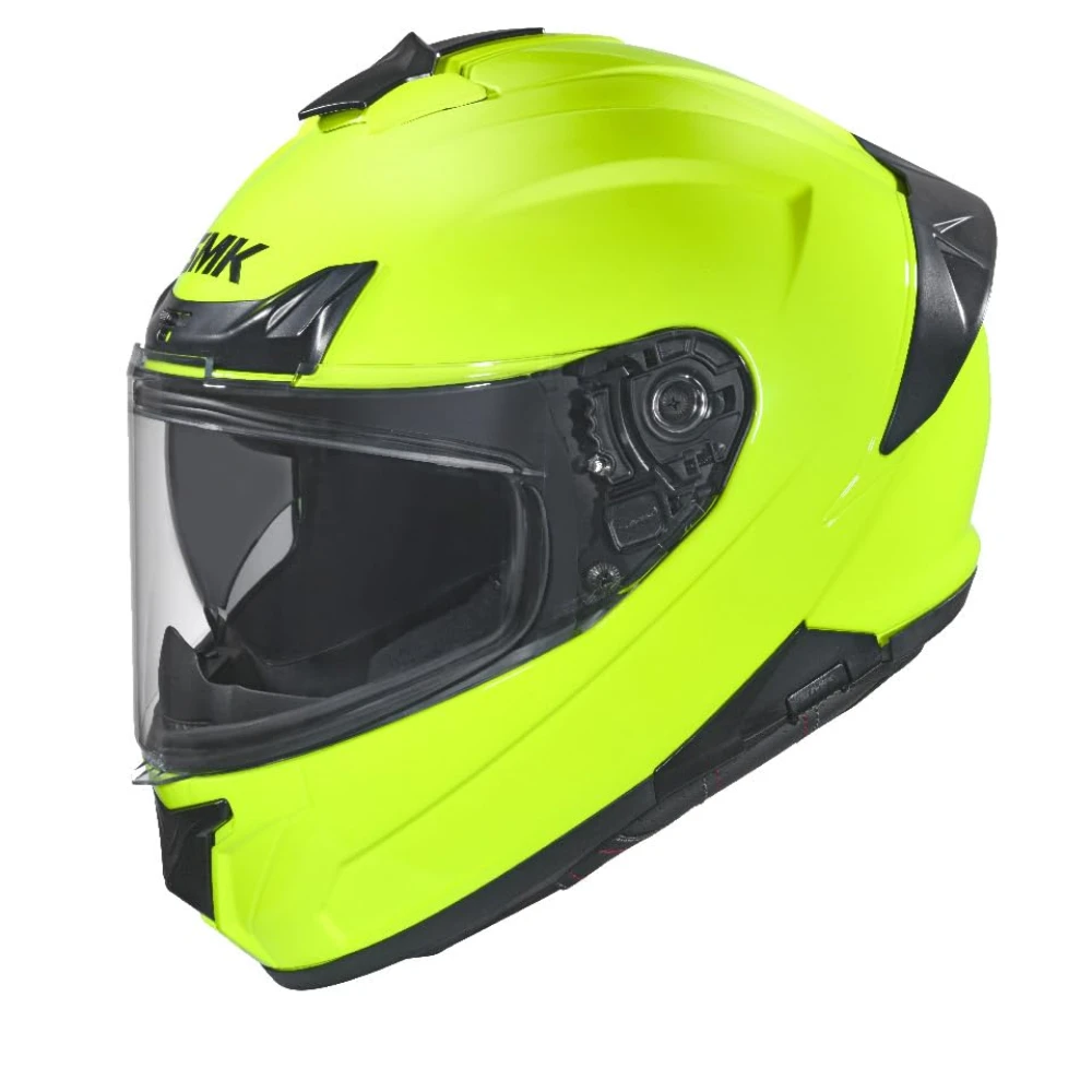 SMK Typhoon Solid ISI ECE & DOT Certified Full Face Dual Visor Helmet for Men and Women with Pinlock Fitted Clear Visor and Inner Sun Visor