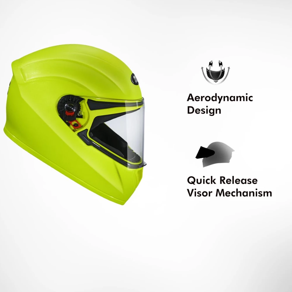 STUDDS Crest Eco ISI Certified Full Face Helmet for Men and Women with Clear Visor