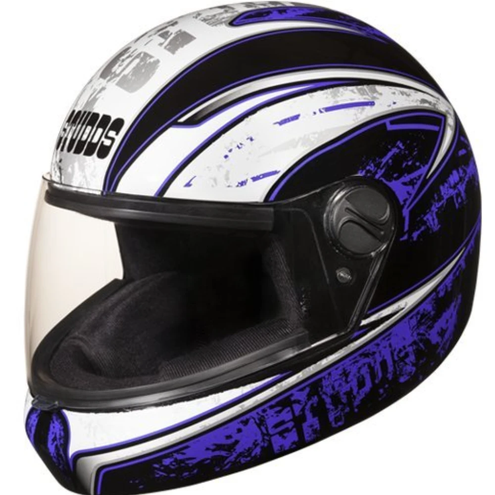 Studds JADE D2 Full Face Helmet (Matt Black and Blue, M)