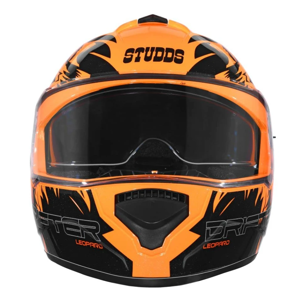 Studds Drifter Full Face Helmet Orange N9, Size: L(58-60cm)