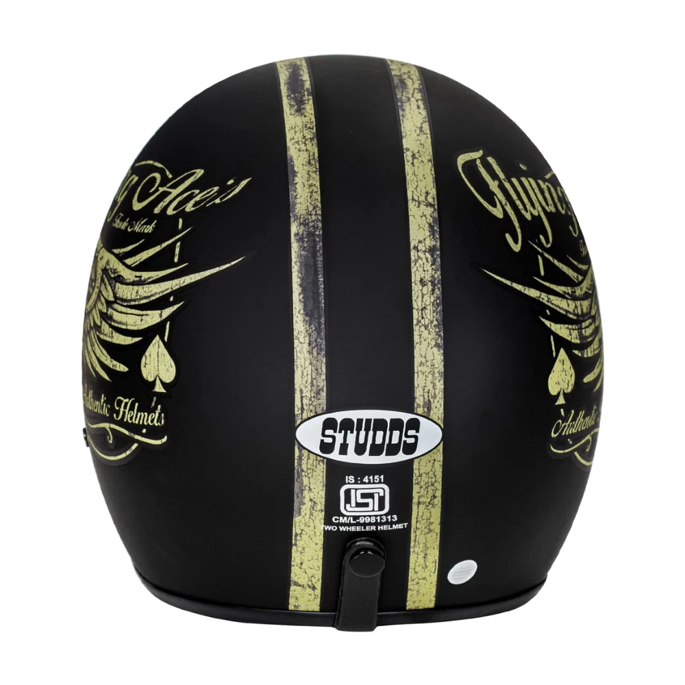 Studds Jetstar D5 Flying Ace's M.Bk (L), Black