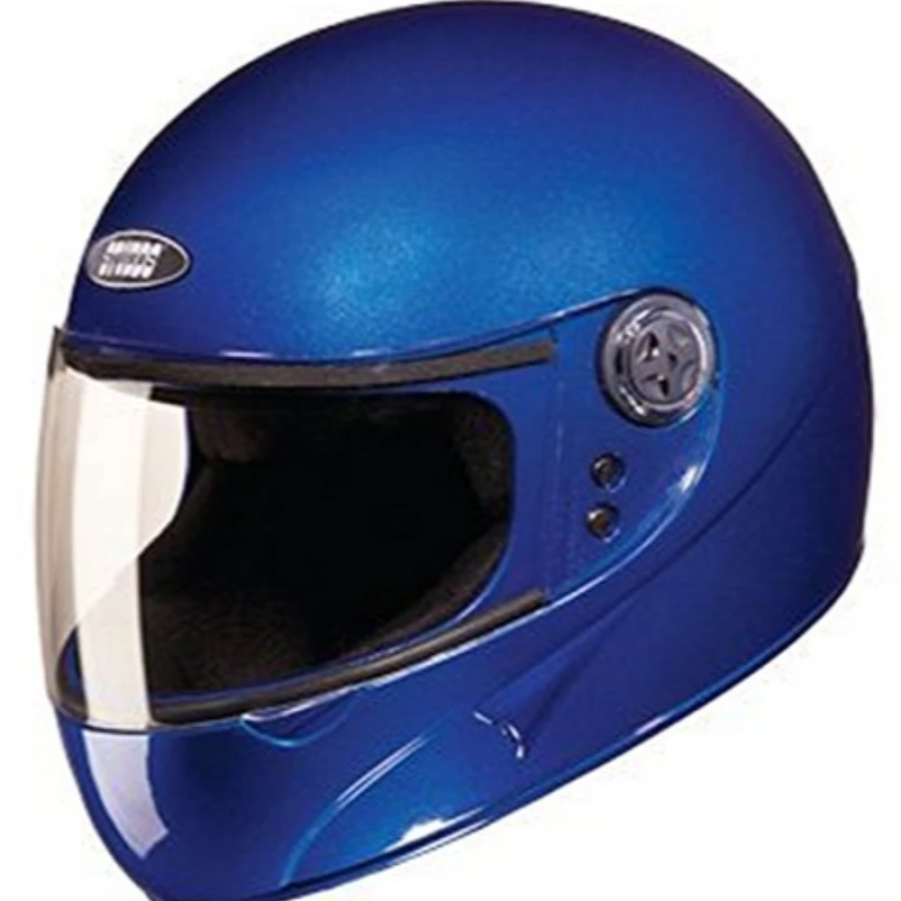 Studds Chrome SUPER Full Face Helmet (Matt Blue, L)