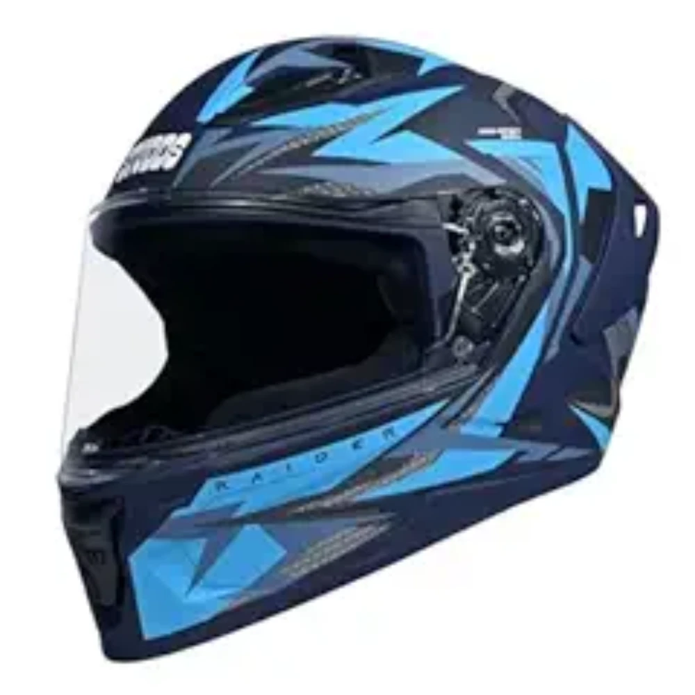 STUDDS Raider Skulpt ISI Certified Full Face Helmet for Men and Women with Spoilor and Clear Visor