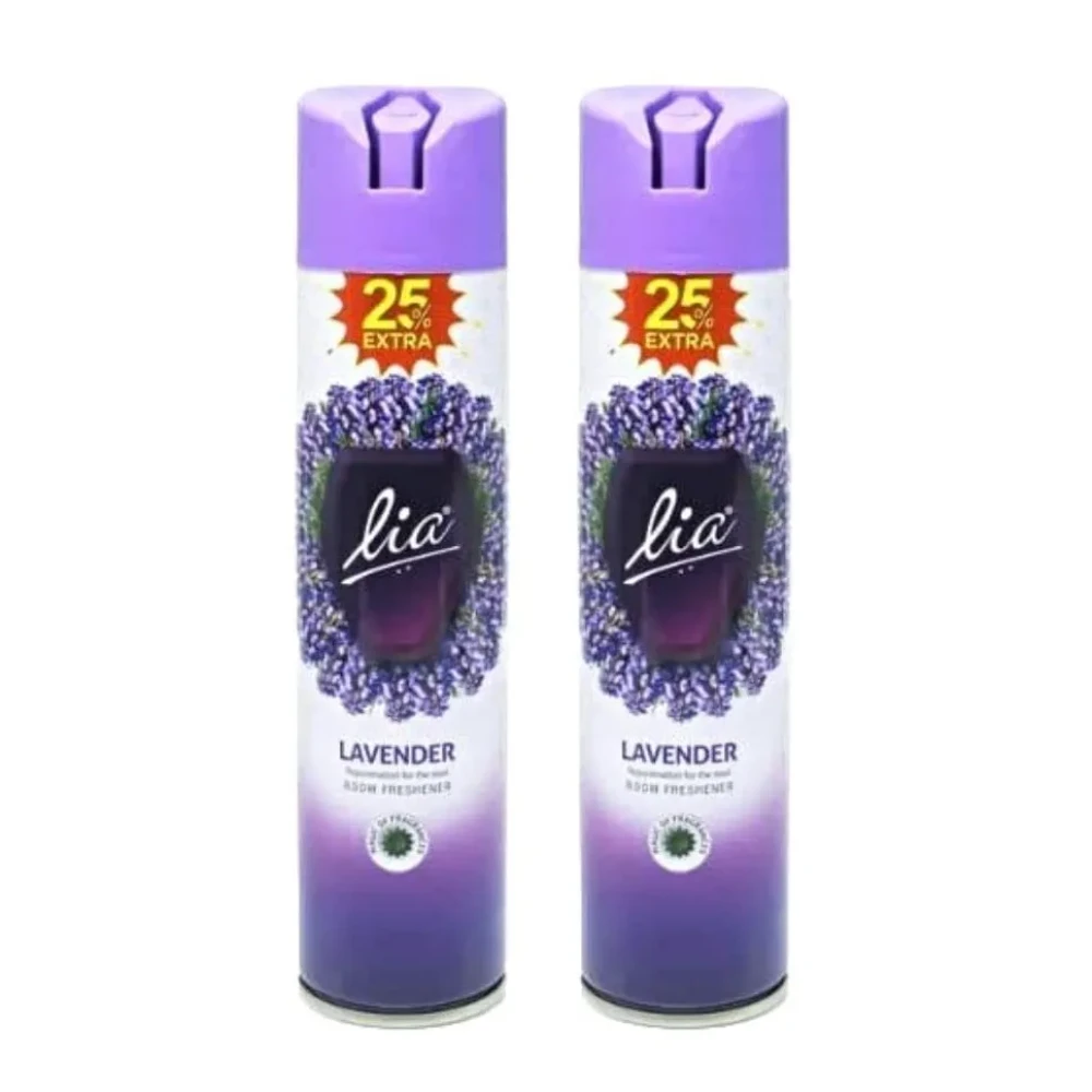 Lia Air Freshener for Home, Office, Car Combo with Fragrance | Room Freshener Set of 2 | 25% extra (Fragrance Lavender)