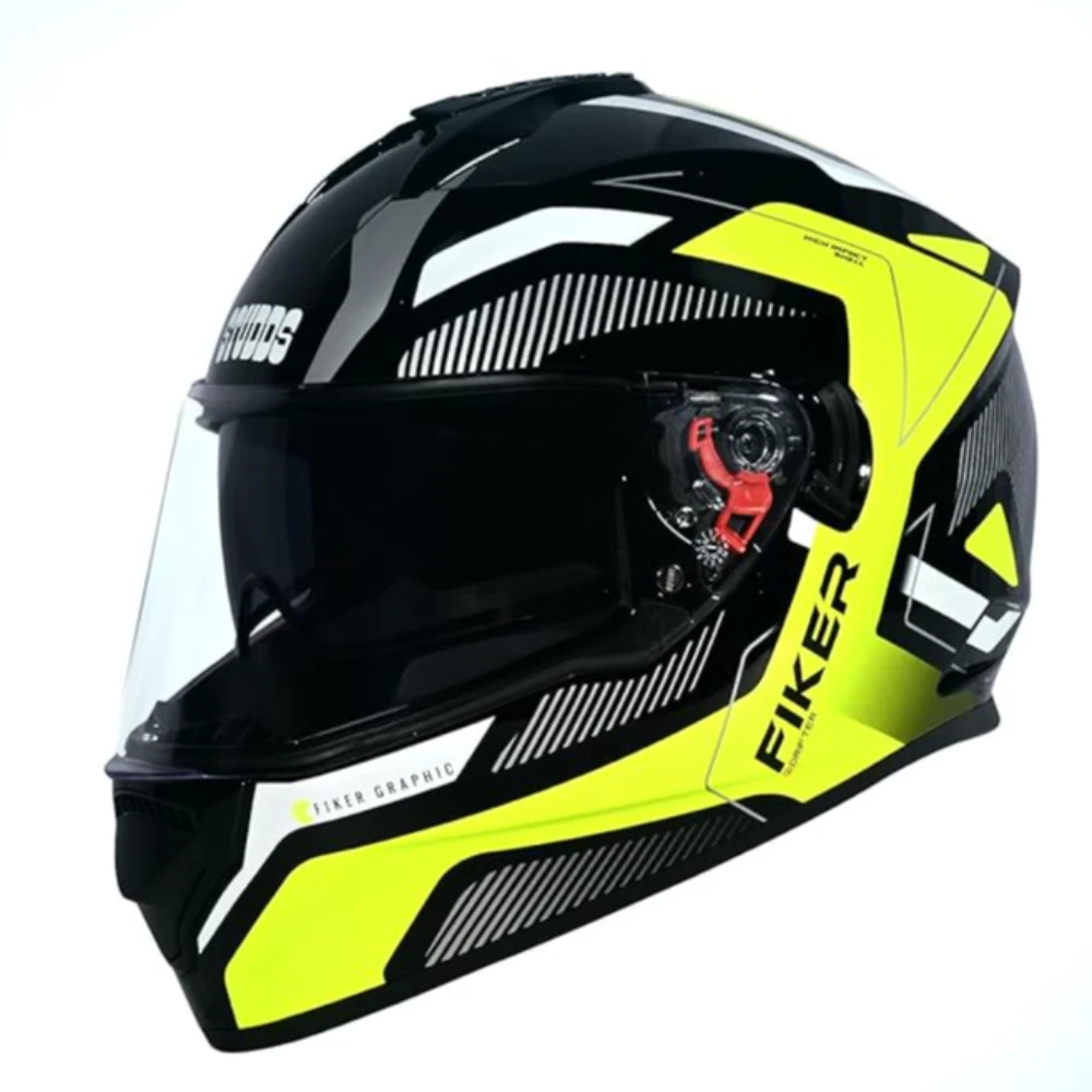 Studds Drifter D5 Fiker ISI and DOT Certified Full face Helmet for Men and Women with Inner Sun Visor and Spoiler (Black XL)