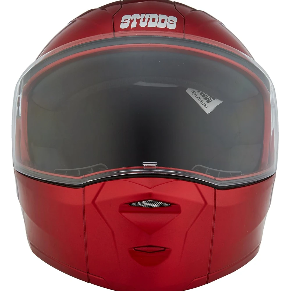 STUDDS Ninja Elite SUPER Flip Up Full Face Helmet (Cherry Red, XL)