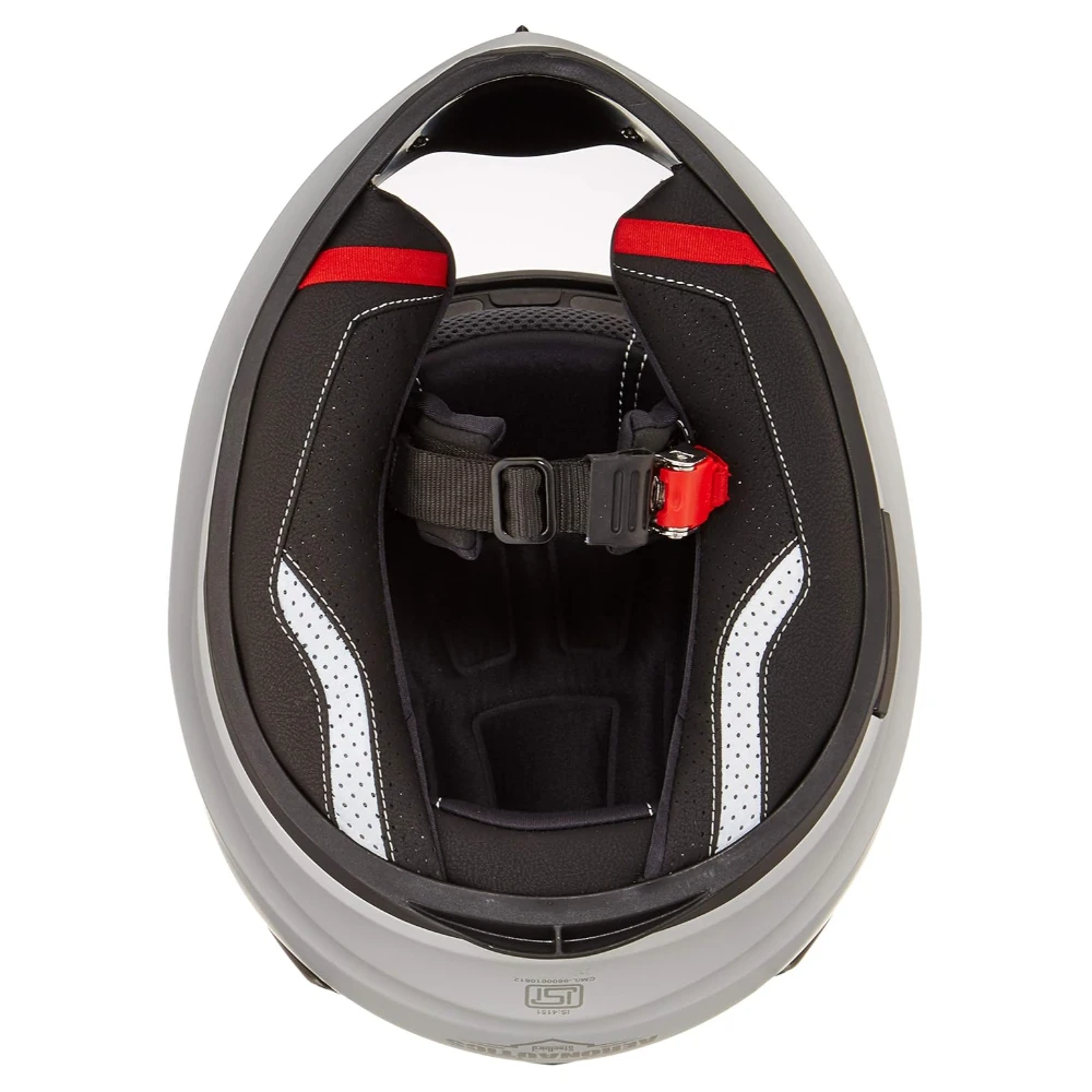 Steelbird SA-1 Aeronautics Full Face Helmet Silver, Size: L(57-58 cm)