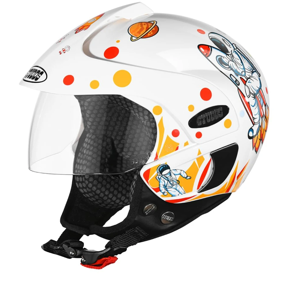 Studds Marshall D2 Open Face Kids Helmet (Boy's, White - XXXL)