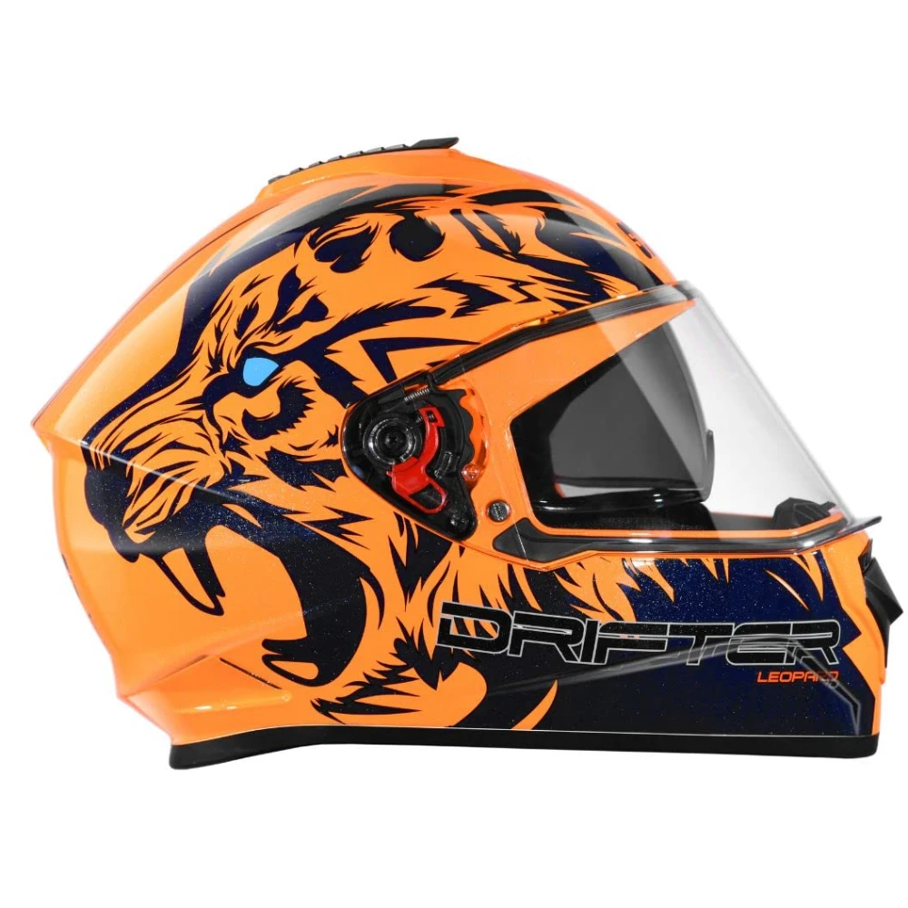 Studds Drifter Full Face Helmet Orange N1, Size: L(58-60cm)