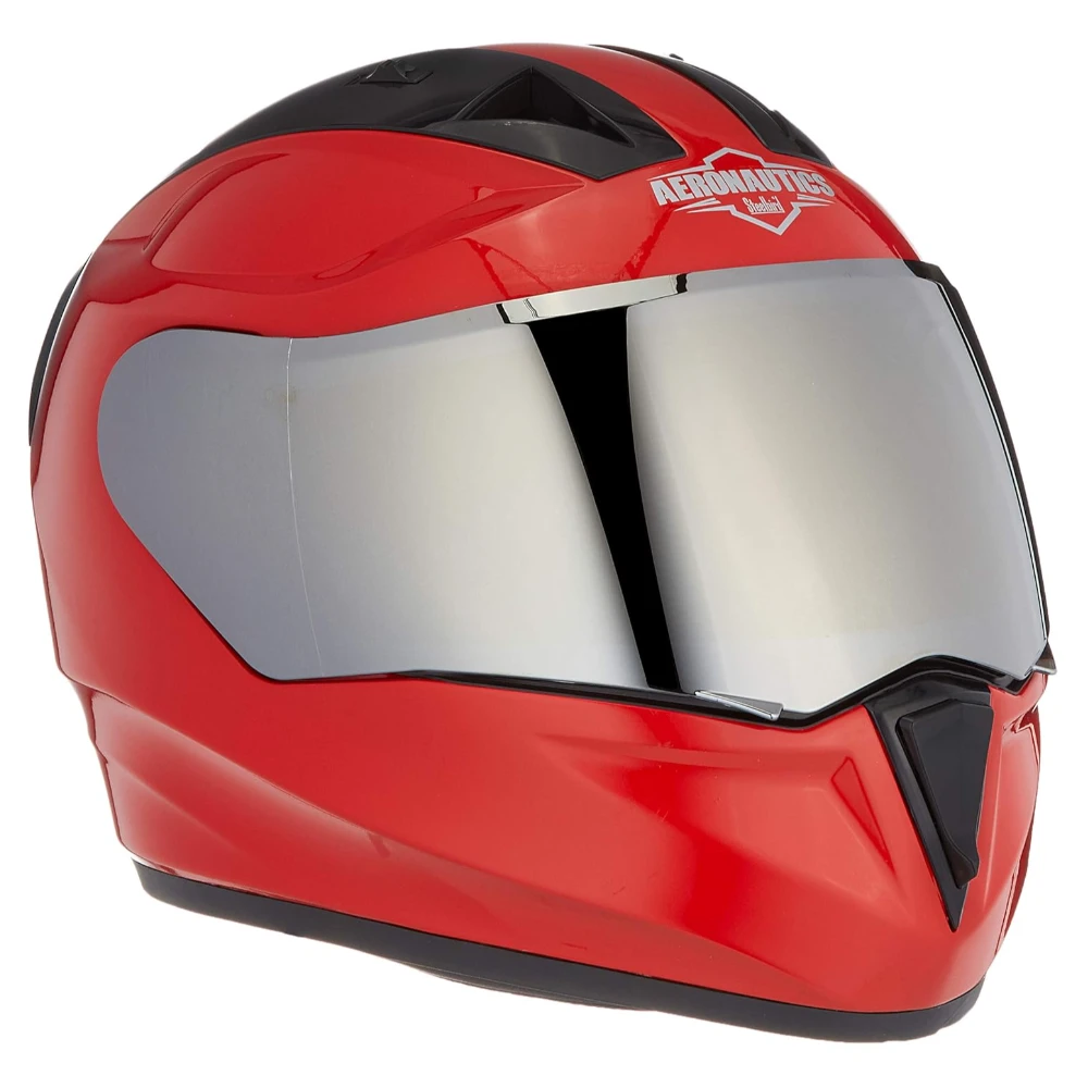 Steelbird SA-1 Aeronautics Full Face Helmet Red, Size: M(55-56 cm)
