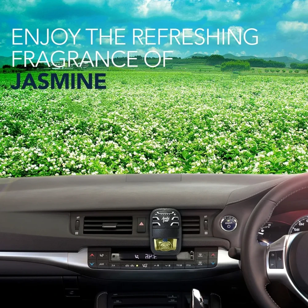 Ambi Pur Car Freshener Starter Kit , Jasmine , 7.5 ml