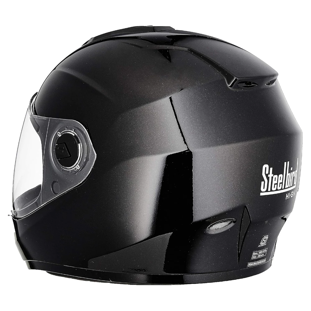 Steelbird SBH-11 Full Face Helmet Black, Size: L(57-58 cm)