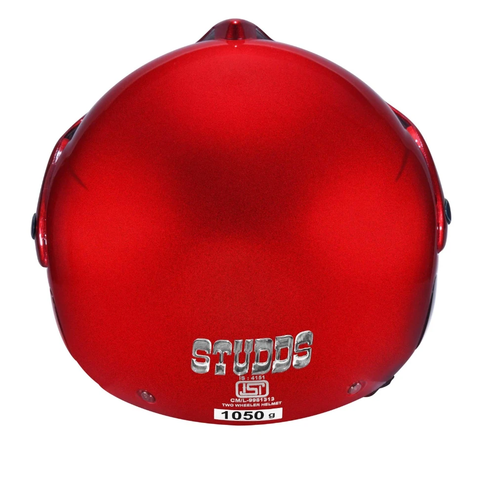 Studds Marshall Open Face Helmet (Cherry Red, L)